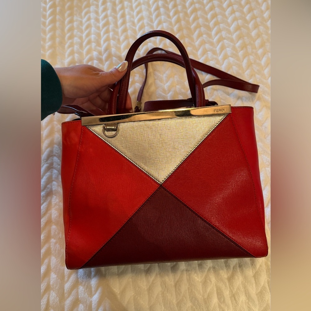 Fendi Colorblock Petite 2Jours Tote